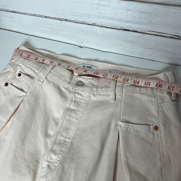 RE/DONE 40s Zoot Straight Jeans Vintage White Denim Size 31 - Picture 9 of 12
